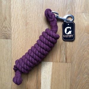 NWT Gatsby Cotton Lead Rope | Burgundy Color | 8' Length
